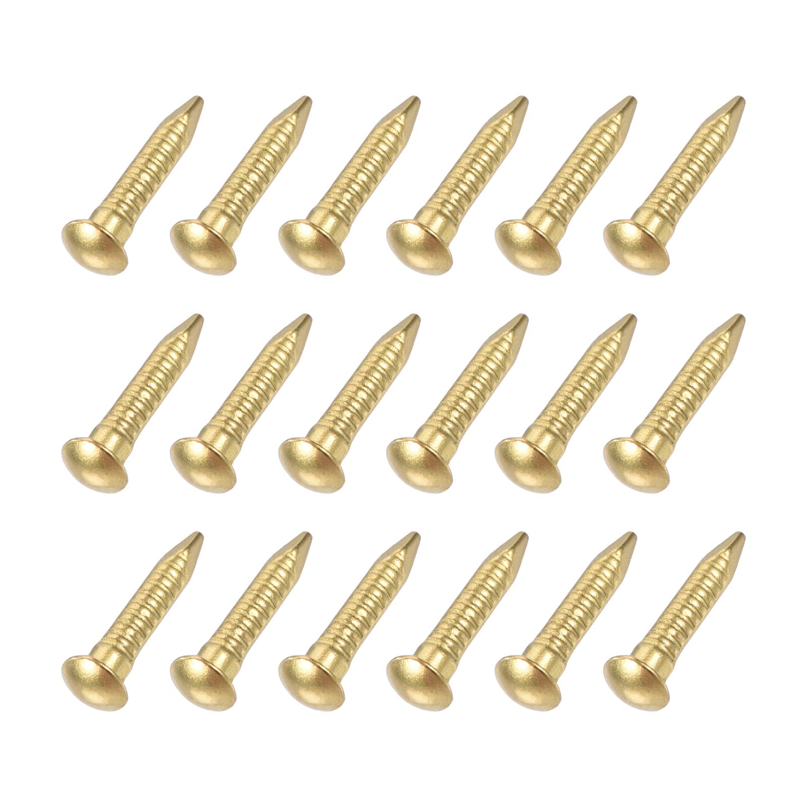 METALLIXITY Small Nails (1.2x10mm) 200pcs, Brass Tiny Hardware Nails - for Household Woodworking, Brass Tone