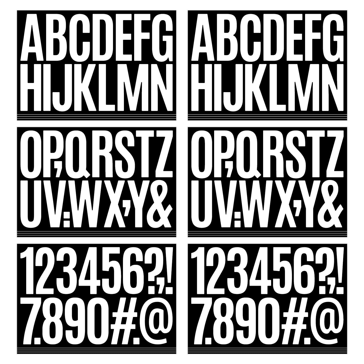9 Sheets Self Adhesive Vinyl Letters Numbers
