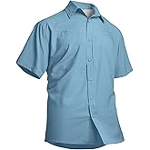 Men's Fishing Shirts Short Sleeve Safari Shirts,UPF 50 UV Sun Protection Mens Quick Dry Shirt for Hiking Camping