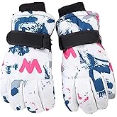 Bawnhaw Kids Winter Gloves Water-repellent Warm Cold Weather Sport Cycling Gloves Windproof Non-Slip for Boys Girls 5-8 Years