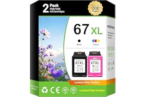 NSDHInk Remanufactured 67XL Ink Cartridges Replacement for HP 67 XL 67XL Ink Combo Pack for Deskjet 4255e 2700 2855e 2755e 27