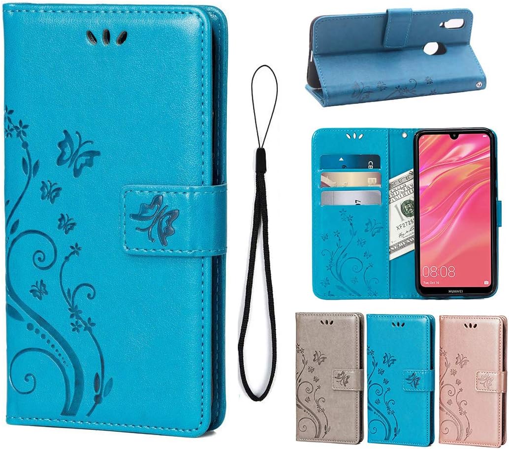 suprwolf Xiaomi Pocophone F1 Case,Wallet Case Stand Kickstand Credit Card Slots Holders Cover PU Leather Case for Xiaomi Pocophone F1-(Blue)