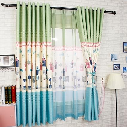LIANGLAOI Curtain Living Room,Thermal Insulated Blackout Balcony Short Half Thicker Childrens Room 1 Piece-J 250x200cm(98x79inch)
