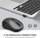 LeadsaiL Wireless Mouse 1600 DPI Silent Ambidextrous USB Laptop view 2