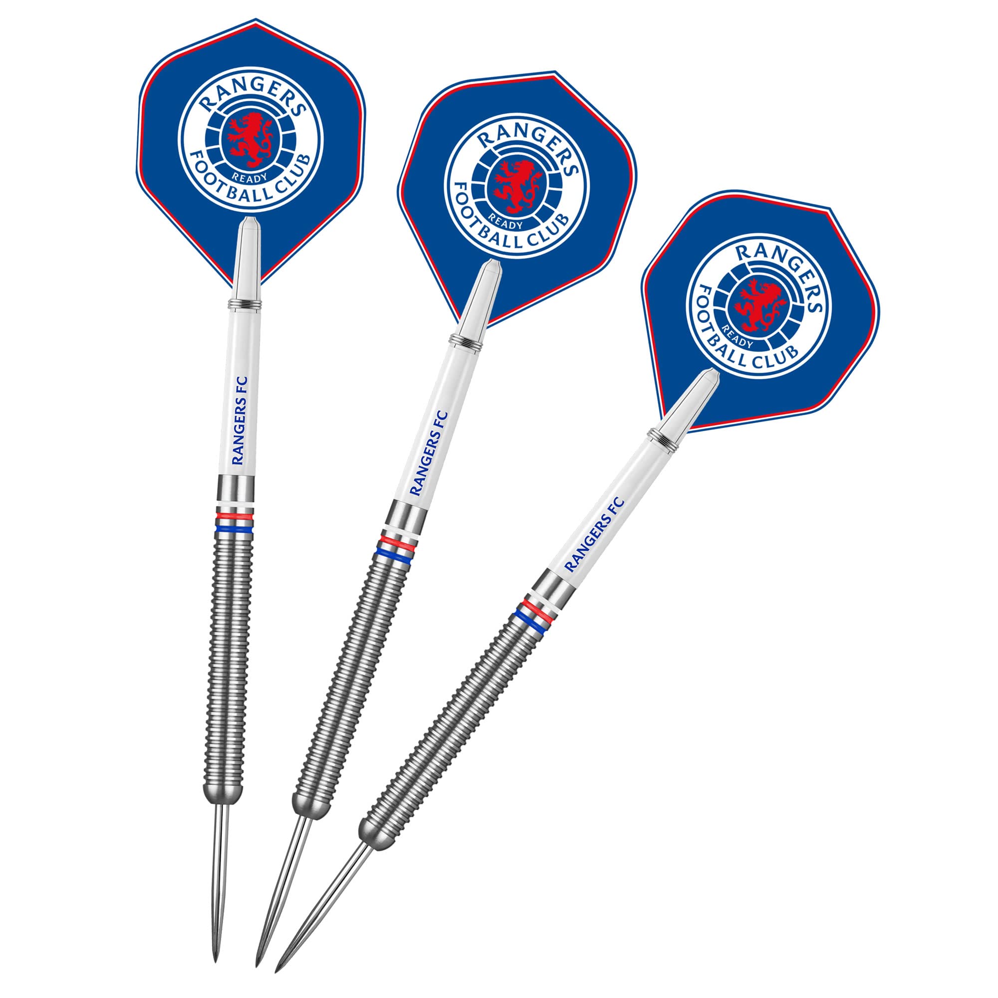 FOCO Officially Licensed Glasgow Rangers Football Club Steel Tip 90% Tungsten Darts Set, Crest, Blue, 24g (D1410)