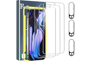 Ferilinso Full Coverage 3 Pack Screen Protector for Google Pixel 9 Pro XL [Phone Case Friendly], 3 Pack Tempered Glass Camera Lens Protector Accessories [Auto- Dusting & Adhesive]