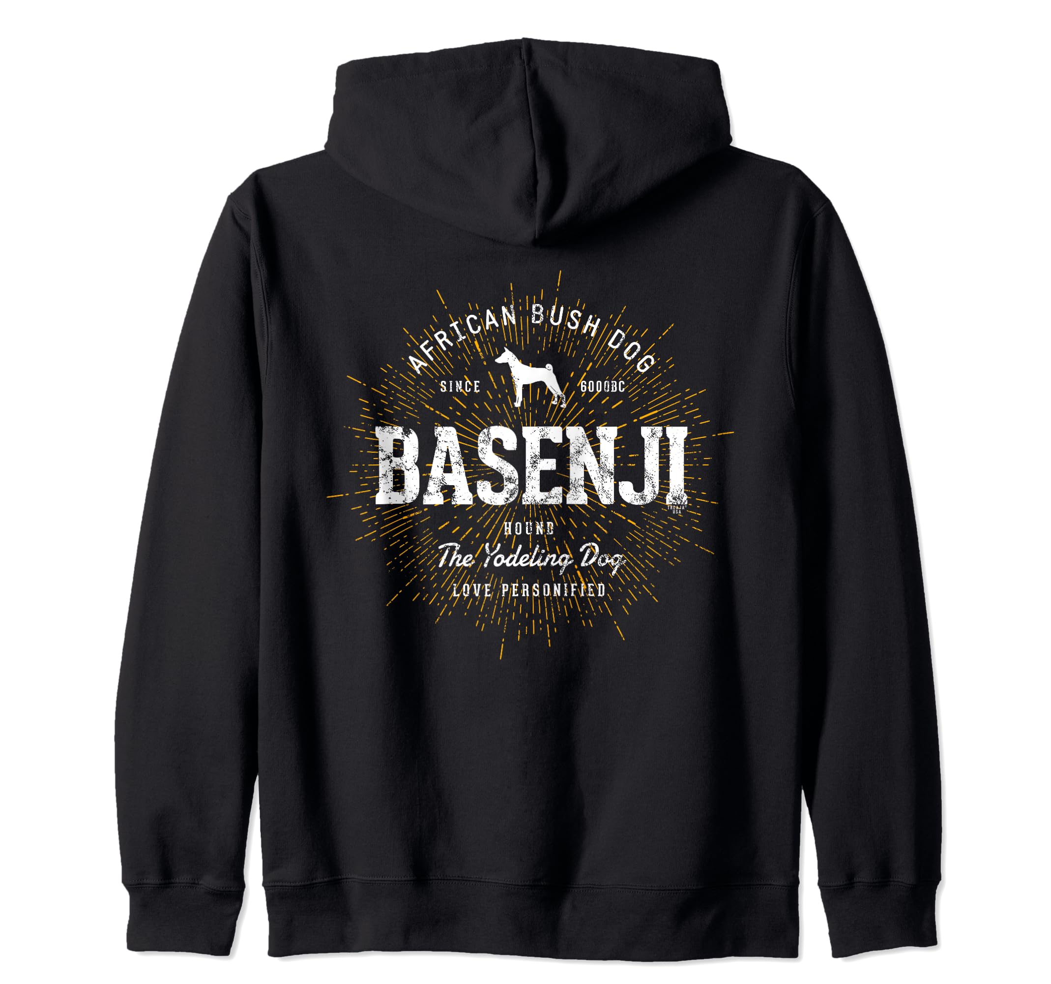 Vintage Basenji for Dog Lovers Basenji Zip Hoodie