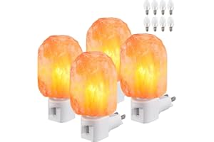 TORCHSTAR Himalayan Salt Night Light, Salt Rock Natural Lamps for bedrooms, Hand Carved, Plug in, ETL Certified, Gift Lamp, 8