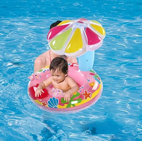 Enfants Piscine Gonflable Anneau Dete Volant Parasol Modele De Voiture Jouet Amovible Auvent Siege Bebe Formateur Piscine Accessoires Vert Et Bleu Fonce 1pc Jeux De Plein Air Et Sports Jeux Et Jouets