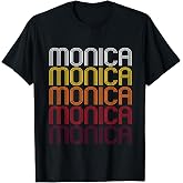 Monica Retro Wordmark Pattern - Vintage Style T-Shirt T-Shirt