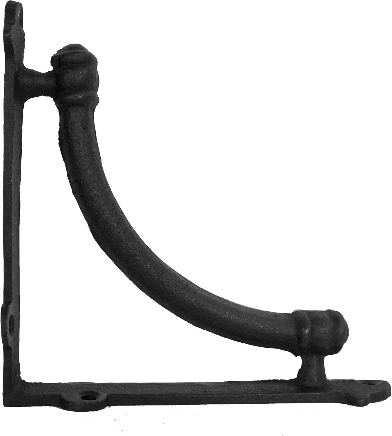 NACH js-90-064 Half Round Shelf Bracket, Black, 2 Pack,Large: Home Improvement