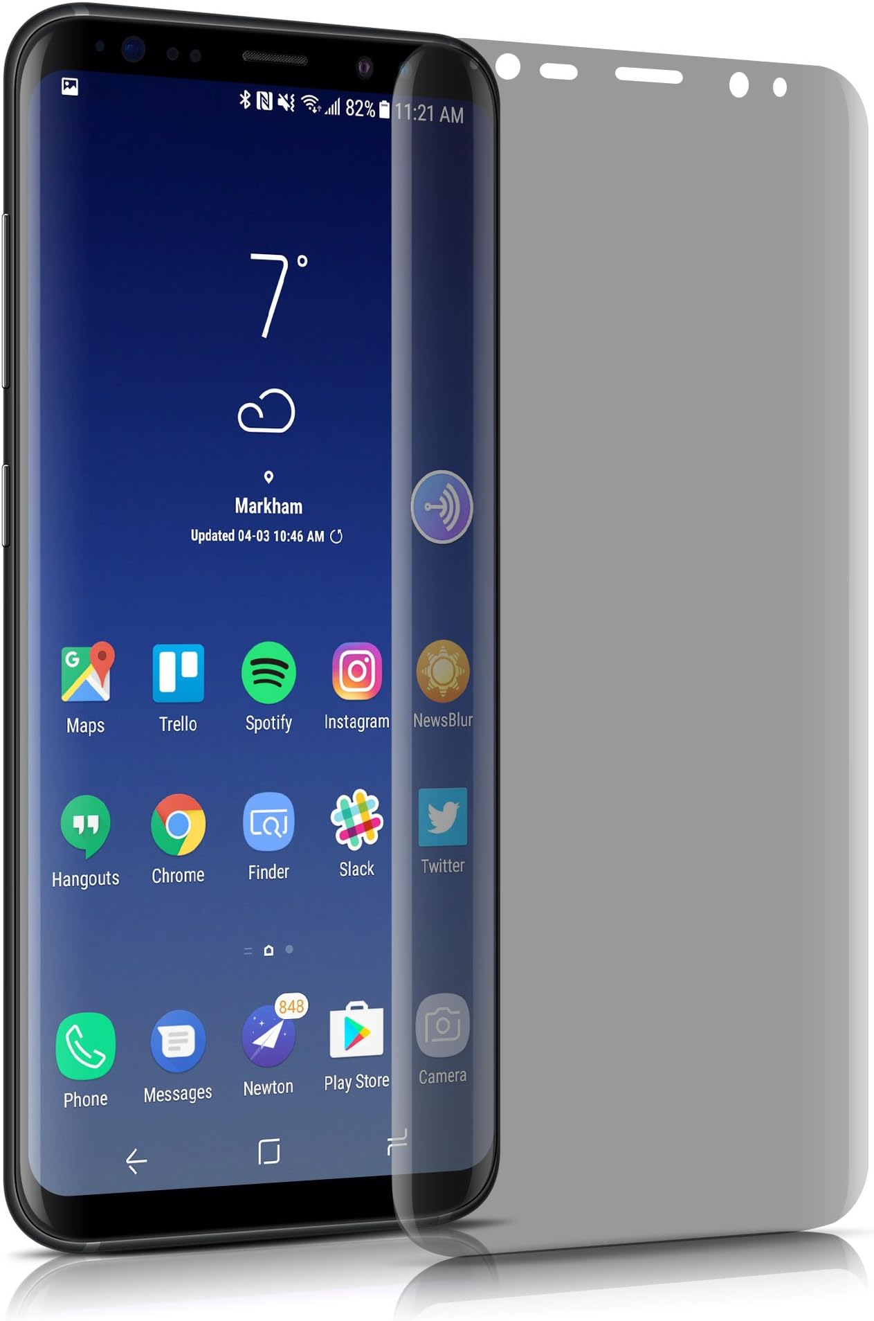 Samsung Galaxy S8 Tempered Glass Privacy Screen Protector,MOZEEDA Anti Spy Privacy Glass Screen Protector for Galaxy S8,Anti Peeping,Anti-Scratch,Bubble Free