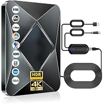 2025 Indoor TV Antenna With Magnetic Base - Long Range 360° Reception For Local HD Channels (Supports 8K/4K)