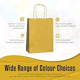 Thepaperbagstore 10 Gold Small Paper Party Bags With Handles 18x22x8cm view 3