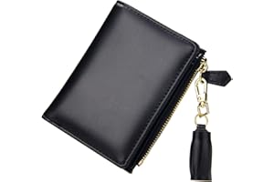 GEEAD Small Wallets for Women Bifold Slim Coin Purse Zipper ID Card Holder