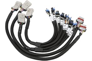 LS Ignition Coil Relocation Kit with Brackets & Extension Harnesses - ABS Material, Suitable for LSX LS6 LS1 Engine, Trucks, 