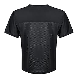 Aumudle Men Blank Plain Football Jersey Practice