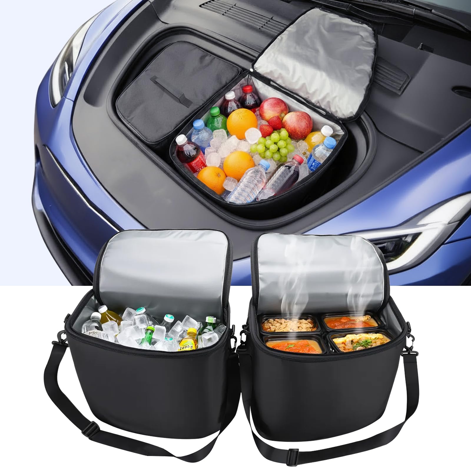 Photo 1 of for Tesla Model Y Frunk Cooler Organizers, AYAMAYA Insulated & Leak Proof Camping Coolers, Portable Front Trunk Storage Bags with Lid and Strap for Tesla Model Y Accessories, Set of 1*****