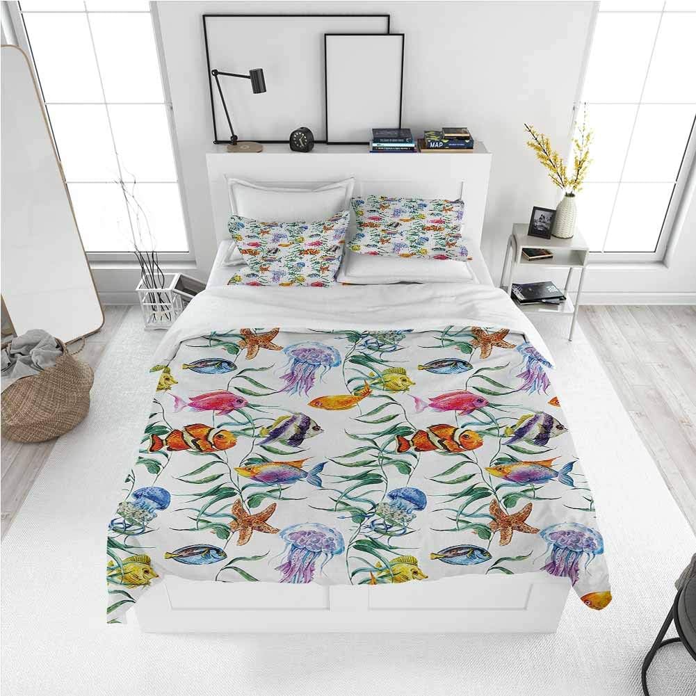 Jellyfish Twin Size Sheet Set3 Piece Set, Comforter