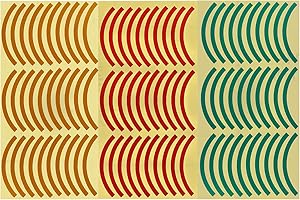 MEASUREMAN Pressure Gauge Label Stickers 90 PCS, Red Green Yellow, Adhesive Safety Decals, Industrial Pressure Range Identifi