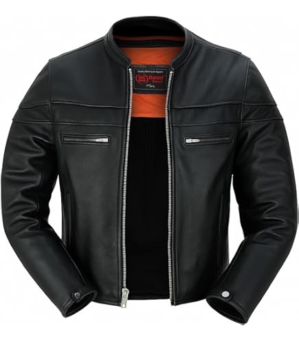 Amazon.com: Mens Motorcycle Leather Riding Jacket | Leather