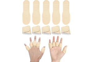 Uwbettry 10pcs Castor Oil Pack Wrap for Fingers, Reusable Castor Oil Compress Pack for Finger and Thumb, Soft Organic Cotton,