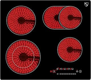K&H® 4 Zonen Glaskeramikkochfeld 59cm Elektro Autark rahmenlos NC-7206
