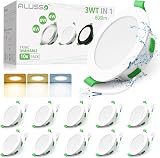 ALUSSO LED Slim Downlights 4W 6W 8W Dimmable 3CCT IP44 White 10 Pack view 1