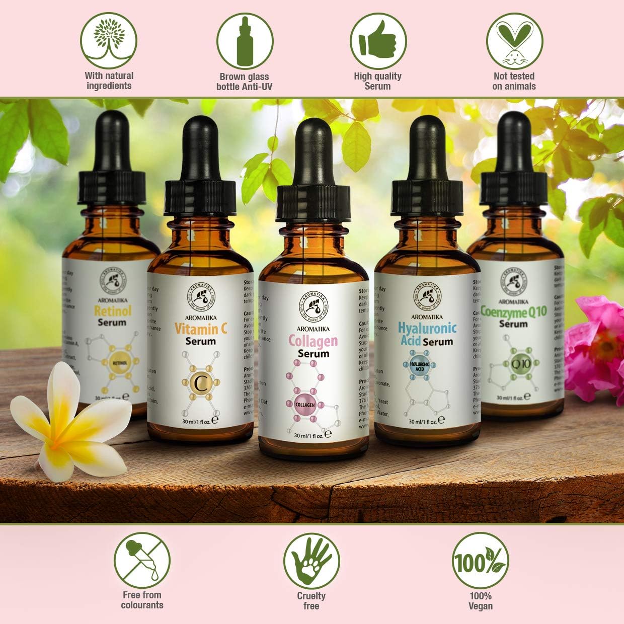 Collagen Face Serum for Face & Skin Care, 30ml Glass Bottle, w/Pure Collagen for All Skin Types, Anti Age Serum - Image 4