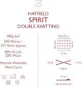 Sirdar Hayfield Spirit DK Casper 405 100g Wool/Acrylic Blend Yarn view 2