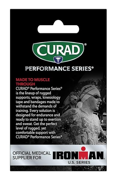CURAD CURIM5024H PERFORMANCE SERIES IRONMAN SPORT TAPE, PINK WITH WHITE IRONMAN LOGO, 1.5″ X 10 YARDS SIZE