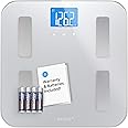 Greater Goods Body Fat Scale, Accurate Digital Weight and Health Metrics, Body Composition, and Weight Measurements, Glass Top, with Large Backlit Display (Silver)