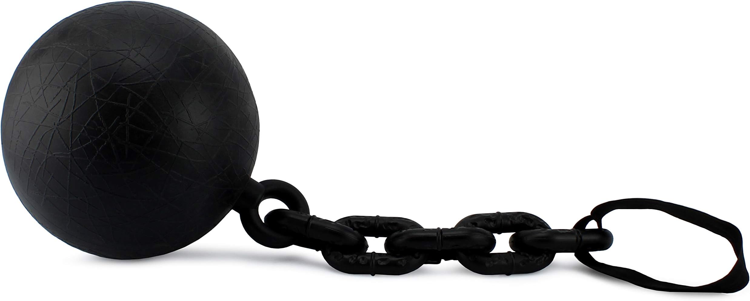 Attatoy Plastic Ball and Chain Costume Prop for Gag Gifts, Halloween, Cosplay and Dress-Up Black