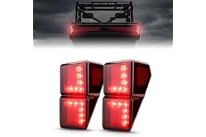 KEMIMOTO 1000 XP Red Tail Lights Compatible with Polaris Ranger 1000 XP/Crew 2018-2025, 2PCS Water-Resistant Tail Light Accessories Replace #2413766