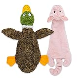 Best Pet Supplies 2-in-1 Stuffless Squeaky Dog Toys