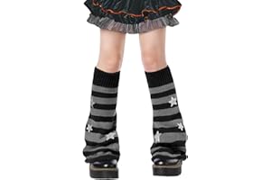 Leg Warmers for Girls Women Kawaii Harajuku Leg Warmers Cute Knitted Leg Warmers Goth Lolita