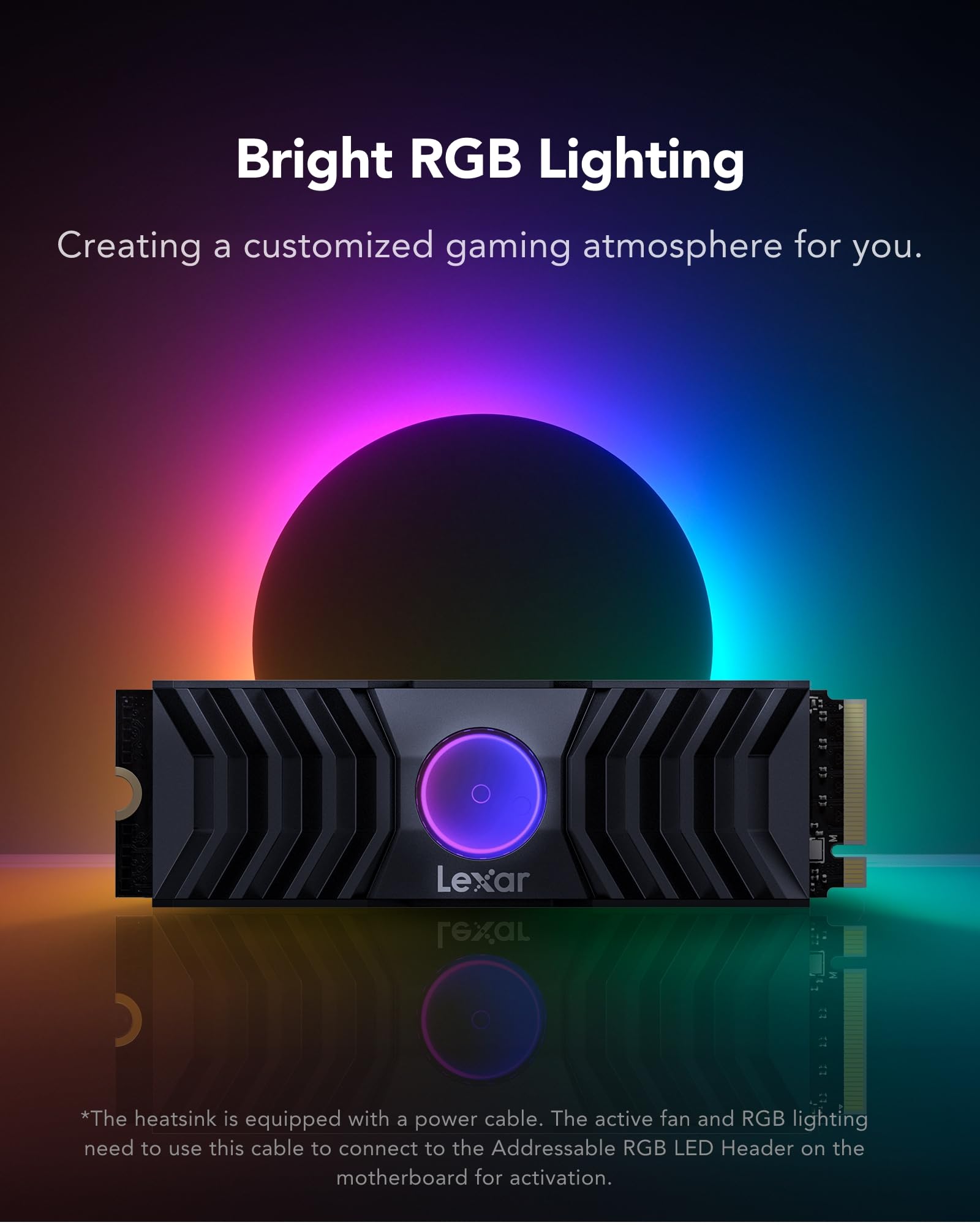 Lexar mit Kühlkörper 1 TB SSD PCle Gen5x4 NVMe, M.2 2280, PCIe 5.0 SSD, bis zu 11500 MB/s Lesegeschwindigkeit, Internal Solid State Drive für Spiele, Fotografie, Videobearbeitung und Design 4