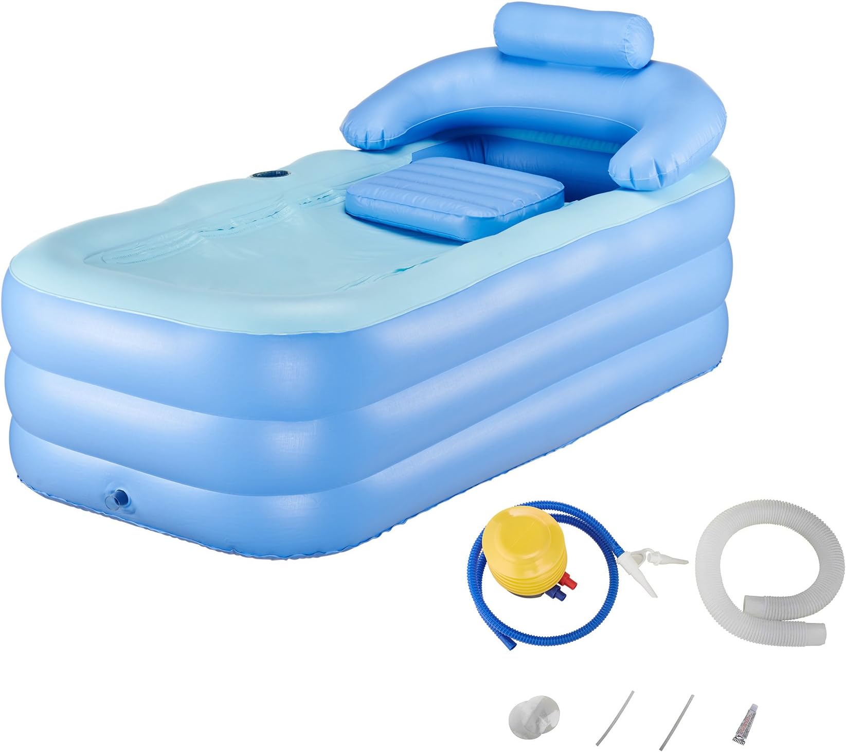Gemeinsa Adult Portable Inflatable Bathtub SPA PVC Folding with Air Pump for Family Bathroom