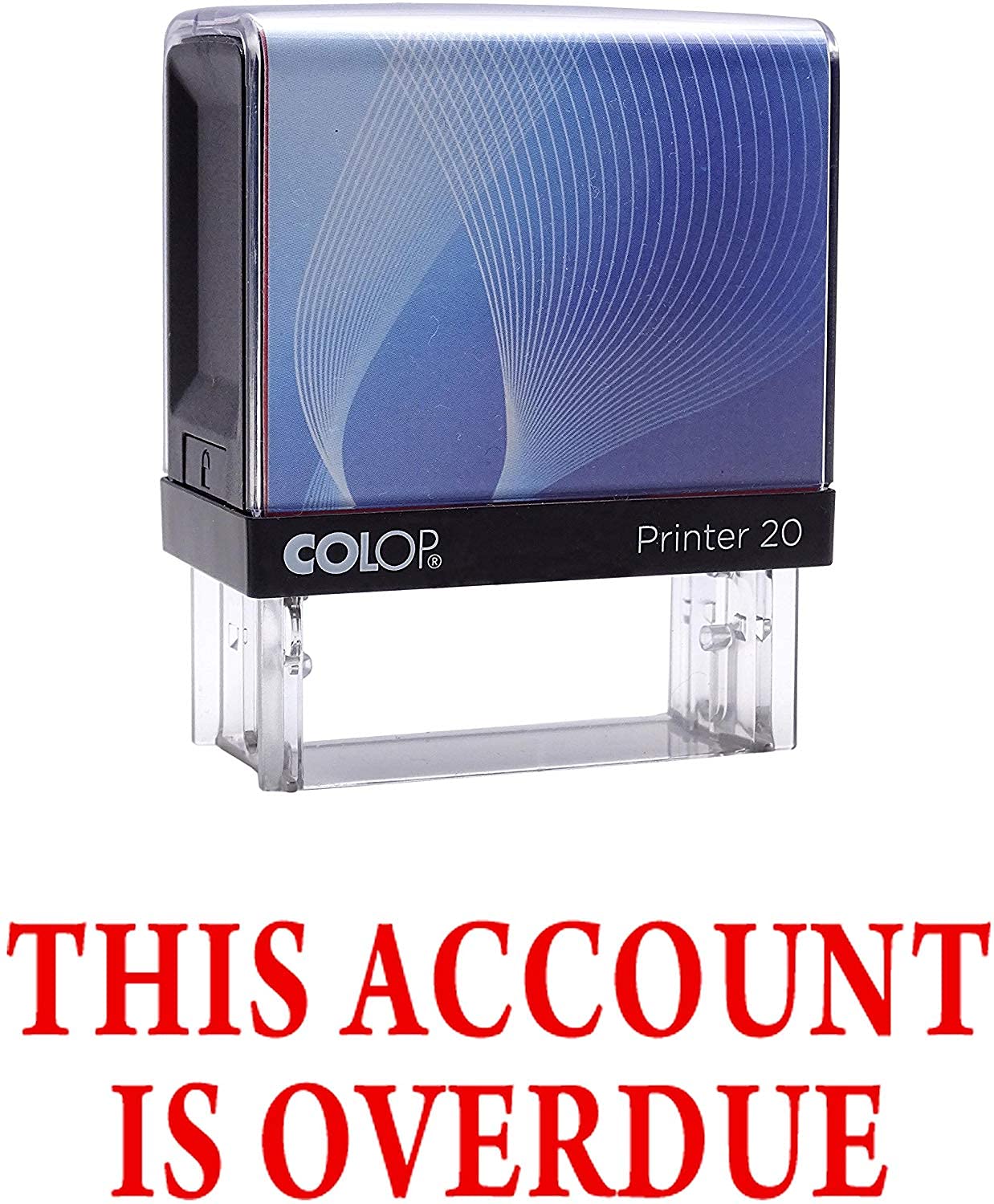 This Account is OVERDUE Self Inking Rubber Stamp Custom Colop Office Stationary P20 Mini Stamper