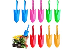 JUMGUN Mini Colorful Metal Hand Shovel Garden Shovel 1pc/5pcs/10pcs Succulent Flower Soil Shovels for Digging Planting Weeding Transplanting Garden Trowel Garden Tools for Kids Teens Adults Indoor Outdoor