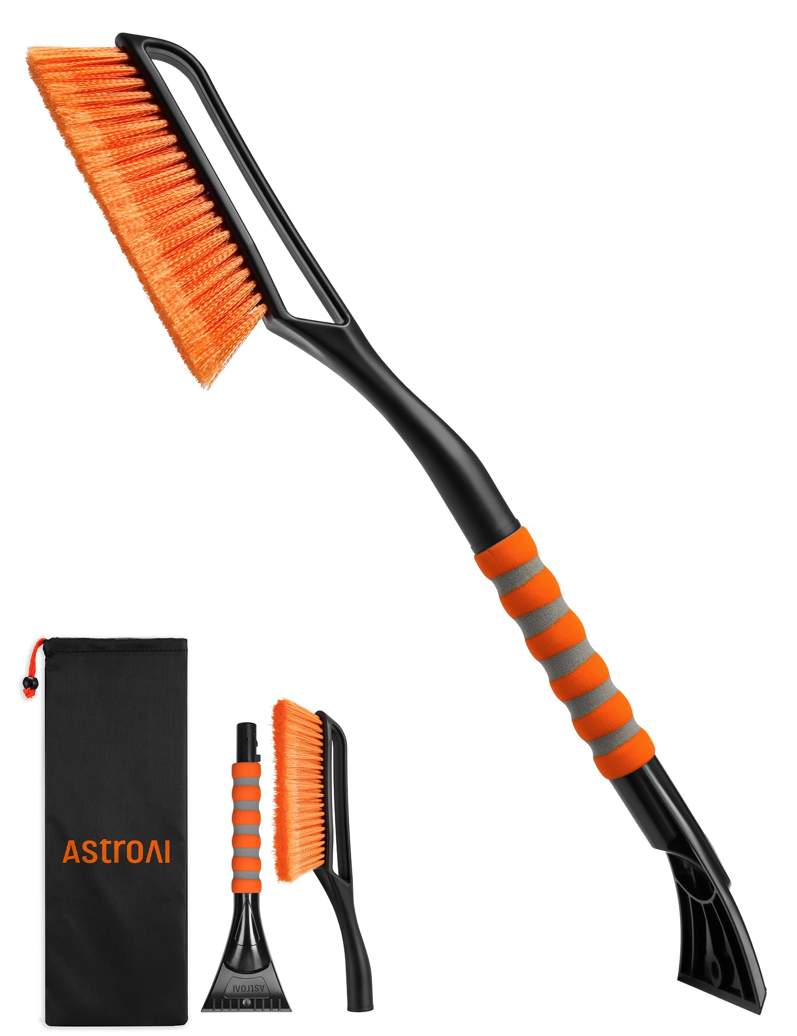 AstroAI 2-in-1 Ice Scraper 68.6cm Detachable for Car Windscreen and Snow Brush with Ergonomic Foam handle for Cars & Trucks & SUV, Car Accessories