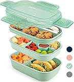 Caperci Stackable Bento Box Adult Lunch Box - 3