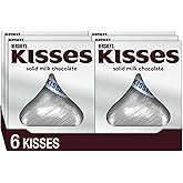HERSHEY'S KISSES Solid Milk Chocolate Candy Gift Boxes, 7 oz (6 Count)