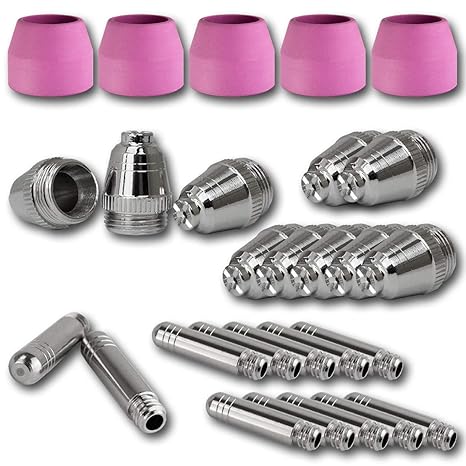 STAHLWERK AG-60 Plasmazubehör Verschleißteile Plasmadüsen + Elektroden + Keramikkappen für AG-60 / SG-55 CUT Plasmaschneider-