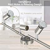 Defurhome Rotatable LED Ceiling Light 4x4W GU10 Warm White Matte Nickel view 3