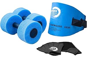 AQUA LEISURE Aqua Fitness Exercise Equipment - Fitness, Recovery, Low-Impact Workouts - Versatile Equipment for High and Low Intensity Workouts - Ages 14+