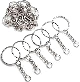 YHYZ Keychain Ring Set 60 Sets Splits Key Ring Hoops 25mm Chain Jumper Rings