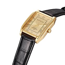 Miykon Vintage Watches for Men - Tank Square Gold