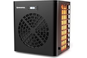 VARMINPOOL 16000BTU Above Ground Pool Heat Pump, Pool Heater for 5400 Gallons, WiFi Smart Control, Titanium Heat Exchanger, 110V Efficient Heating