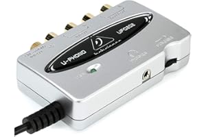 Behringer U-PHONO UFO202 Audiophile USB/Audio Interface with Built-in Phono Preamp for Digitalizing Your Tapes and Vinyl Records